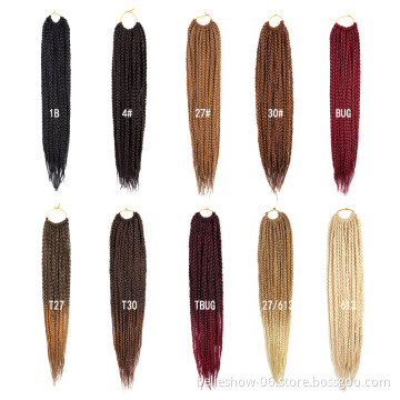 Hot sell 18 inch 22stands senegalese twist hair synthetic box braids crochet hair extension bob